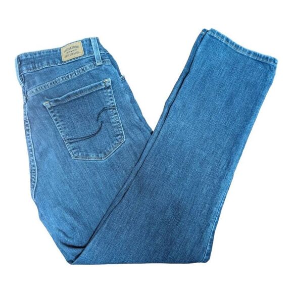 Signature by Levi's Straus Mid Rise Slim Blue Jeans Women Size - Picture 1 of 7